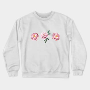 Pink Peonies Crewneck Sweatshirt